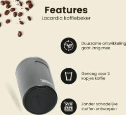 LaCardia Koffiebeker To Go Premium Zwart – Thermosbeker – Theebeker – 380ML – Herbruikbaar -Merkloos Winkel 1200x1090 6