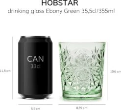 Libbey Drinkglas Hobstar Ebony Green – 355 Ml/ 35,5 Cl - 6 Stuks - Vintage Design - Vaatwasserbestendig - Hoge Kwaliteit -Merkloos Winkel 1200x1094 2