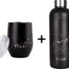 TIGR The Combo - Voordeelset Minimalist Thermosfles En Cup Warmhoudbeker - 500ml - Zwart Marmer -Merkloos Winkel 1200x1101