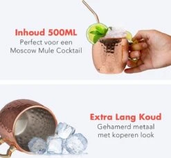KitchenBrothers Moscow Mule Bekers - Met Rietjes - 4 Stuks - Verkoperd - 500ML -Merkloos Winkel 1200x1108 3