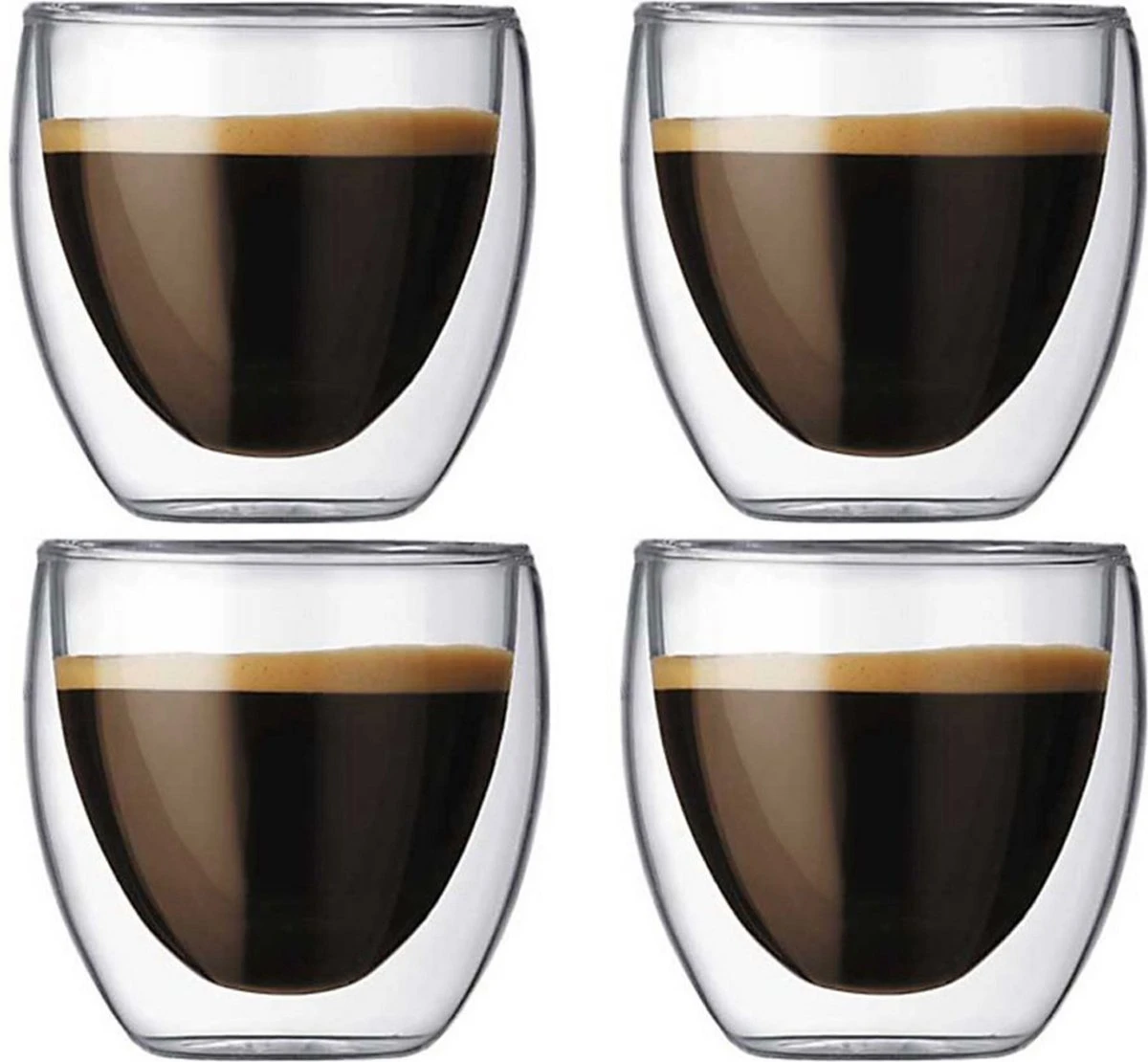 Dubbelwandige Koffieglazen - Set Van 4 - Dubbelwandige Glazen - Theeglazen - 160ML - 160 ML - Cappuccino - Thee - Espresso - Caffè Lungo - Ook Geschikt Voor Krups, Senseo & Nespresso 3 Dubbelwandige Koffieglazen - Set Van 4 - Dubbelwandige Glazen - Theeglazen - 160ML - 160 ML - Cappuccino - Thee - Espresso - Caffè Lungo - Ook Geschikt Voor Krups, Senseo & Nespresso