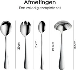 Bestekset Zilverkleurig - 72-delig - 12 Personen - Complete Set -Merkloos Winkel 1200x1112 1