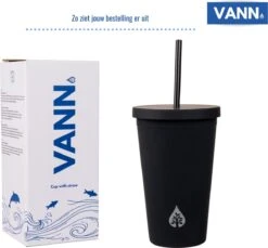 Beker Met Rietje En Deksel Starbucks Milkshake Beker Voor Take Away – Herbruikbare Plastic Drinkbeker Zwart 500ml - VANN -Merkloos Winkel 1200x1112 4