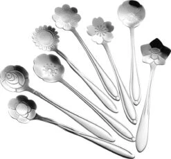 Fako Bijoux® - Bloemen Lepels Set - Theelepel / Koffielepel - 12cm - Zilver - 8 Stuks 13 Fako Bijoux® - Bloemen Lepels Set - Theelepel / Koffielepel - 12cm - Zilver - 8 Stuks -Merkloos Winkel 1200x1115