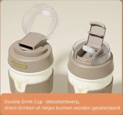 Floraweg Cup - Drinkbeker To GO- Lekvrij Dubbelwandig ,RVS 316, Thermosbeker Koffiebeker- Koffie En Thee - 400ml Waarschuw En Koud Drankje- Grijs -Merkloos Winkel 1200x1121 3