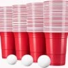 Merkloos Beerpong - 50 Stuk(s) - Red Cups Inc. 3 Ballen - Beerpong Drankspel - Plastic Bekers - Beer Pong -Merkloos Winkel 1200x1127 5