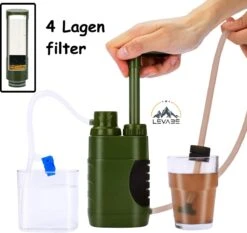 Merkloos Winkel 18 Luxe Water Filter Straw Incl. Waterzak - Complete Set - Waterfilter - Waterfles - Waterzuiveraar - Outdoor Life - Survival - BPA-vrij - Filtert 5000LL