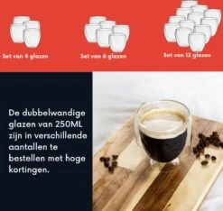Powarkleen® - 250ml Set Met 6 Dubbelwandige Theeglazen - Theeglazen - Koffieglazen -Merkloos Winkel 1200x1135 6
