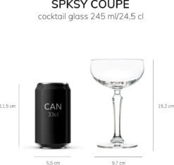 Libbey Champagneglas SPKSY Coupe - 245 Ml / 24,5 Cl - 6 Stuks - Vaatwasserbestendig - Hoge Kwaliteit - Vintage Design - Perfect Voor Een Cocktailfeest Aan Huis -Merkloos Winkel 1200x1138
