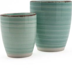 Koffiekopjes - Ocean Blue - Koffiebeker - Unieke Kleuren - Blauw - Set Van 12 Kopjes (ook Los Verkrijgbaar) - 160ML En 340ML - Porselein - Hip En Trendy -Merkloos Winkel 1200x1138 4