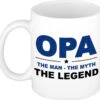 Opa The Man The Myth The Legend Cadeau Mok / Beker Wit - 300 Ml - Verjaardag - Kado Koffiemok / Theebeker -Merkloos Winkel 1200x1145 13