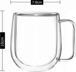 Dubbelwandige Koffieglazen Met Oor - Cappuccino Glazen - Dubbelwandige Theeglazen - 300 ML - 4 Stuks -Merkloos Winkel 1200x1146 1