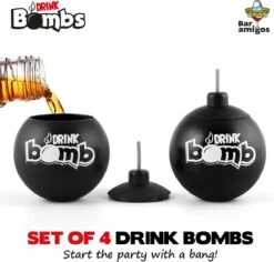 CKB LTD - Bomb Shots - Drank - Jagermeister Shotglaasjes Giftpack - Borrelglaasjes - Kunststof - Shotglazen - Zwart - 4 Stuks - Glazen Shotglas Likeur Drank Jagerbomb -Merkloos Winkel 1200x1148 2