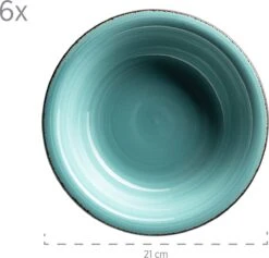 Mäser Bordenset Voor 6 Personen In Moderne Vintage Look, 12-delig Tafelservies, Handbeschilderd -Merkloos Winkel 1200x1151 12