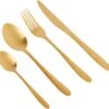 Merkloos Bestekset 16-delig - Goud - Goudkleur - 4x Messen, Vorken, Lepels En Dessertlepels - Roestvrij Staal -Merkloos Winkel 1200x1160 2