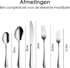Bestekset Zilverkleurig - 72-delig - 12 Personen - Complete Set -Merkloos Winkel 1200x1168
