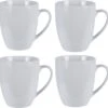Excellent Houseware Set Van 4x Stuks Bekers/mokken Wit 380 Ml Van Porselein - Melkbekers -Merkloos Winkel 1200x1170 9