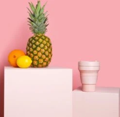 STOJO - Opvouwbare Beker - To Go - Roze - 237ml (8oz) - Herbruikbaar -Merkloos Winkel 1200x1171 11