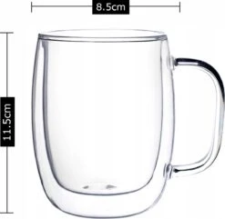 Luxe Latte Macchiato Glazen Met Oor - Dubbelwandige Koffieglazen - Cappuccino Glazen - 400 ML - 2x -Merkloos Winkel 1200x1172 5