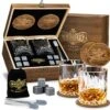 Whisiskey Luxe Whiskey Set - Incl. 2 Whiskey Glazen, 8 Whiskey Stones, 2 Onderzetters, Fluwelen Opbergzak, Opbergbox - Whisky Geschenkdoos - Glas - Herbruikbare IJsblokjes - Cadeau Voor Man & Vrouw -Merkloos Winkel 1200x1172 7