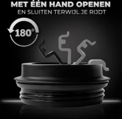 Volcan RVS Koffiebeker To Go Met Sleeve - Thermosbeker - Theebeker - Coffee - Zwart -Merkloos Winkel 1200x1173 9