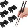 Merkloos 5 Stuks Handige Eetstokjes Houder - Sushi Servies - Herbruikbare Stokjes - Duurzaam - Chopstick Trainers Hulpstuk - Zwart Chopsticks Helper Kinderen -Merkloos Winkel 1200x1177 3