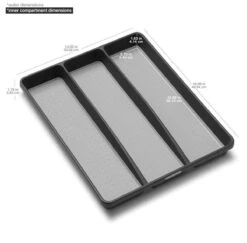 Madesmart Bestekbak - Besteklade 3 Vakken - Antraciet 9 Madesmart Bestekbak - Besteklade 3 Vakken - Antraciet -Merkloos Winkel 1200x1181 2