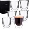 Dubbelwandige ESPRESSO Glazen Van Borosilicaat - Warme En Koude Dranken Kopjes - 70 ML - Set Van 6 -Merkloos Winkel 1200x1189 8