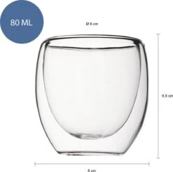 Krumble Dubbelwandig Espressoglas - Set Van 2 - Koffie Glas - Espresso Kop - Koffie Kopjes - Koffie Beker - 80 Ml -Merkloos Winkel 1200x1190 4