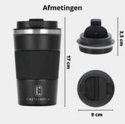 Castagnola Design RVS Koffiebeker To Go - Zwart - 380ml - Thermosbeker - Theebeker -Merkloos Winkel 1200x1191 17