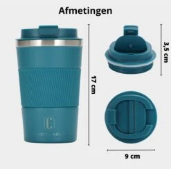 Castagnola Design RVS Koffiebeker To Go - Blauw - 380ml - Thermosbeker - Theebeker -Merkloos Winkel 1200x1191 20