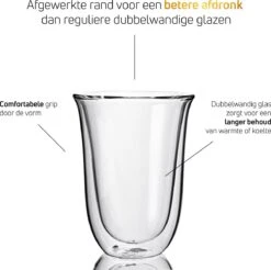 VDN Dubbelwandige Koffieglazen Theeglazen - 300 ML Mokken - Set Van 4 Handgeblazen Cappuccino Latte Macchiato Glazen Dubbelwandig -Merkloos Winkel 1200x1195 18