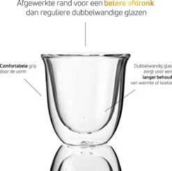 Dubbelwandige ESPRESSO Glazen Van Borosilicaat - Warme En Koude Dranken Kopjes - 70 ML - Set Van 4 -Merkloos Winkel 1200x1195 22