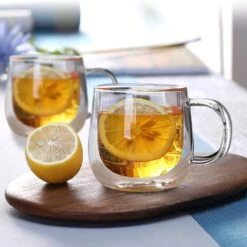 House Of Husk 2 Stuks Dubbelwandige Glazen Met Oor - Koffieglazen - Theeglazen - 300ML - 2 Stuks - Latte Macchiato & Cappuccino Glazen - -Merkloos Winkel 1200x1198 28