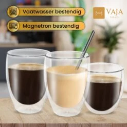 Vaja® Koffieglazen Set – Theeglazen Met Lepel – 350 Ml- Dubbelwandig - Cappuccino Glazen – Latte Macchiato Glazen - Theeglas 6 Stuks -Merkloos Winkel 1200x1200 1025