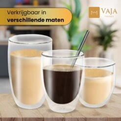 Vaja® Koffieglazen Set – Theeglazen Met Lepel – 350 Ml- Dubbelwandig - Cappuccino Glazen – Latte Macchiato Glazen - Theeglas 6 Stuks -Merkloos Winkel 1200x1200 1026