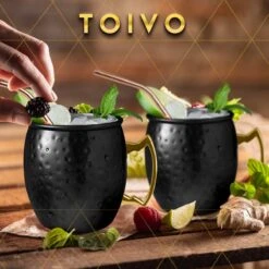 Toivo Moscow Mule Bekers Deluxe 2 Stuks - Zwart - Inclusief RVS Rietjes - 500 Ml - Cocktailglas - Bekers 14 Toivo Moscow Mule Bekers Deluxe 2 Stuks - Zwart - Inclusief RVS Rietjes - 500 Ml - Cocktailglas - Bekers -Merkloos Winkel 1200x1200 1270