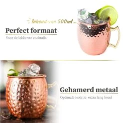 Sybra Moscow Mule Bekers - Cocktail Glazen - Set Van 2 Met RVS Rietjes -Merkloos Winkel 1200x1200 1274