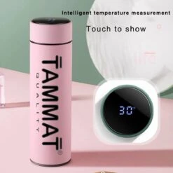 Slimme Thermosfles Met LCD Temperatuur Display - Curver Isolatiefles 0,5 Liter - Dubbelwandige Thermosfles - Thermosbeker - Isoleerfles - Thermoskan - Travel Mug - Bidon Drinkfles - Koffiebeker - Drinkflessen - RVS - Smart Thermos - Metaal -Merkloos Winkel 1200x1200 129