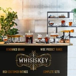 Whisiskey Luxe Whiskey Set - Incl. 2 Whiskey Glazen, 8 Whiskey Stones, 2 Onderzetters, Fluwelen Opbergzak, Opbergbox - Whisky Geschenkdoos - Glas - Herbruikbare IJsblokjes - Cadeau Voor Man & Vrouw -Merkloos Winkel 1200x1200 1304