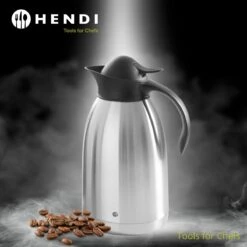 Hendi Thermoskan 2 Liter - Isoleerkan Met Drukknop - Zwart - Ø14,5x(H)26cm -Merkloos Winkel 1200x1200 139