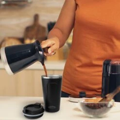 Nimma® Thermosbeker - 510 Ml - Koffiemok / Koffiebeker To Go - Travel Mug - Voor In De Auto - Rvs - Incl. E-Kookboek - Zwart -Merkloos Winkel 1200x1200 1418