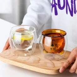 Set Van 2 Beer Design Dubbelwandige Glazen - Dubbelwandige Koffieglazen - Latte Macchiato Koffiemok/Koffiebeker - Double Glass Waterglazen - Theeglazen - Espresso Kopjes - Koffiekop & Koffiemok - Drinkglazen 250ML -Merkloos Winkel 1200x1200 1428