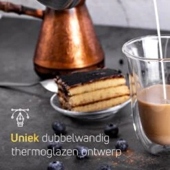 VDN Dubbelwandige Koffieglazen Theeglazen - 300 ML Mokken - Set Van 6 Handgeblazen Cappuccino Latte Macchiato Glazen Dubbelwandig -Merkloos Winkel 1200x1200 1469