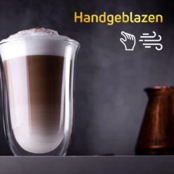 VDN Dubbelwandige Koffieglazen Theeglazen - 300 ML Mokken - Set Van 6 Handgeblazen Cappuccino Latte Macchiato Glazen Dubbelwandig -Merkloos Winkel 1200x1200 1473