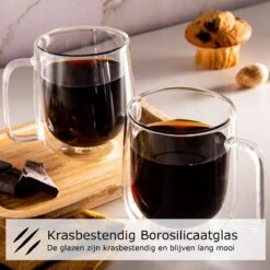 Dubbelwandige Koffieglazen Met Oor - Cappuccino Glazen - Dubbelwandige Theeglazen - 300 ML - 4 Stuks -Merkloos Winkel 1200x1200 1478