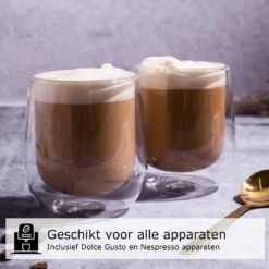 Luxe Dubbelwandige Koffieglazen - Cappuccino Glazen - Dubbelwandige Theeglazen - 350 ML - 4 Stuks -Merkloos Winkel 1200x1200 1485