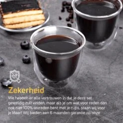 Dubbelwandige Theeglazen Koffieglazen - Cappuccino Glazen - Warme En Koude Dranken Mokken Dubbelwandig - 250 ML - Set Van 2 - VDN -Merkloos Winkel 1200x1200 1498