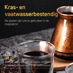 Dubbelwandige Theeglazen Koffieglazen - Cappuccino Glazen - Warme En Koude Dranken Mokken Dubbelwandig - 250 ML - Set Van 2 - VDN -Merkloos Winkel 1200x1200 1499