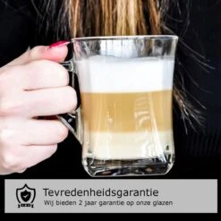 Luxe Latte Macchiato Glazen - Cappuccino Glazen - Koffieglazen - Theeglazen - 250 ML - 6 Stuks -Merkloos Winkel 1200x1200 1530